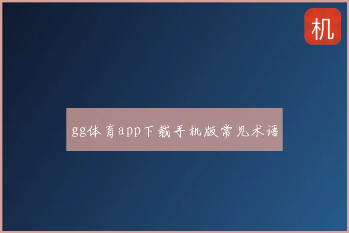 gg体育app下载手机版常见术语