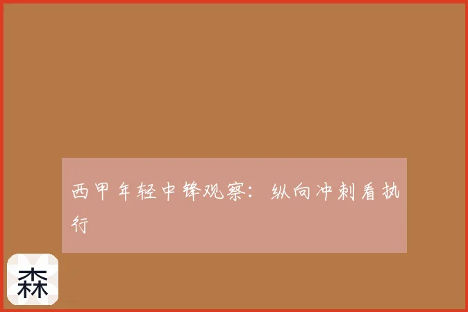 西甲年轻中锋观察：纵向冲刺看执行